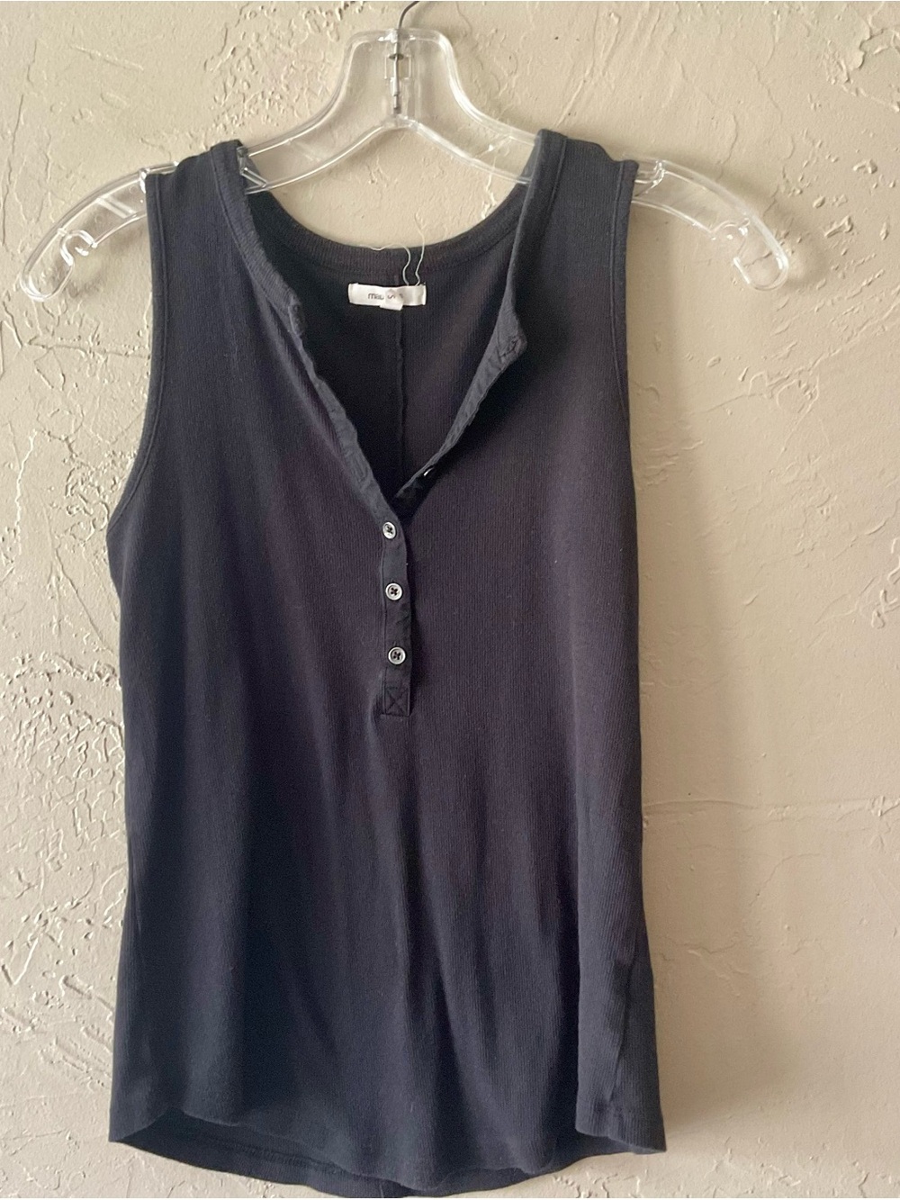 Maurices Black Ribbed Henley Tank - Picture 6 of 6